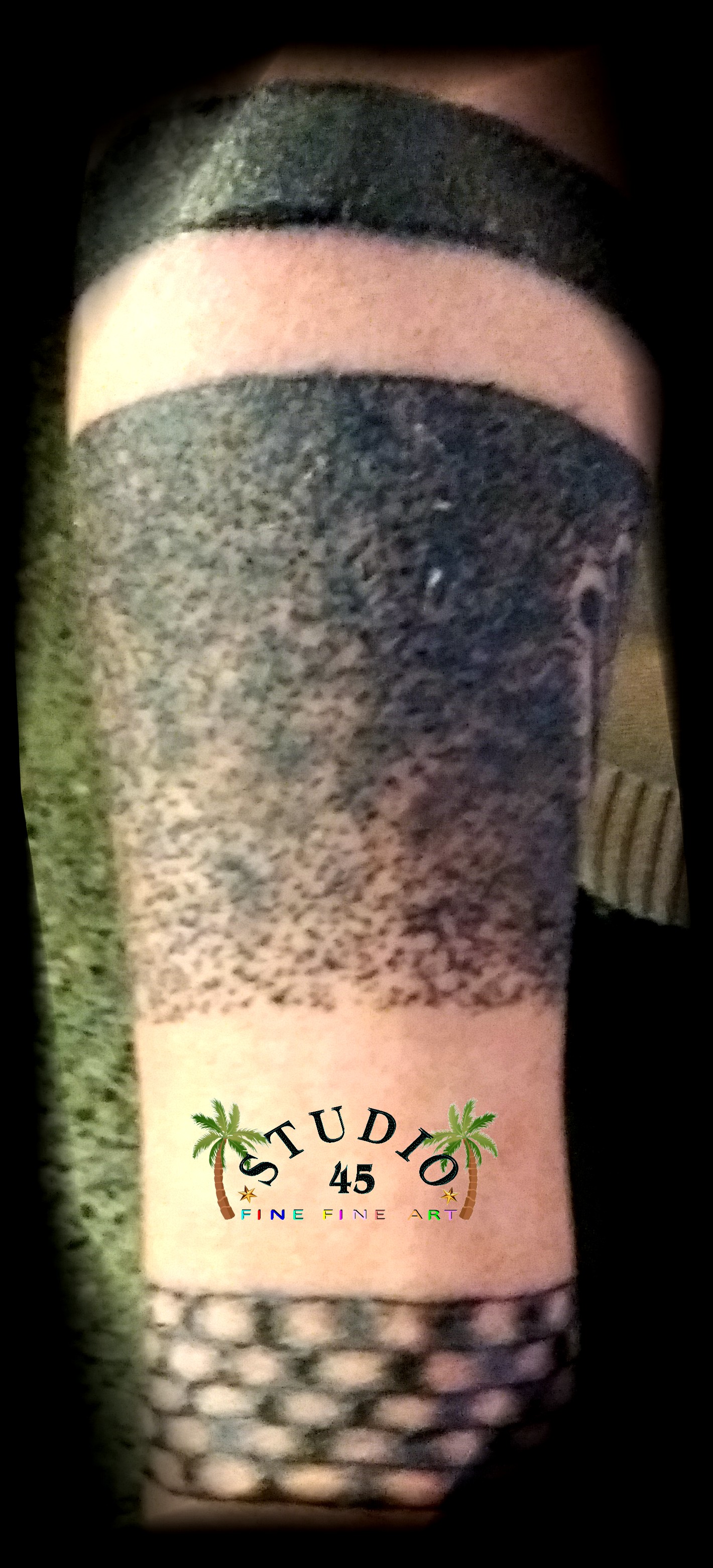 Black Work Dotwork Pepper Shading Unterarmband Tattoo Recklinghausen STUDIO 45